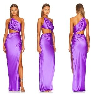 The Sei x REVOLVE One Shoulder Cut Out Gown in Grape
